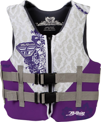 FLY VEST LDS NEOPRENE WHT MD - Click Image to Close