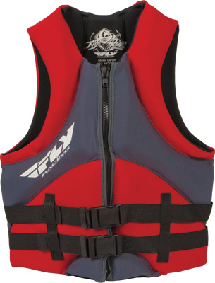 FLY VEST HINGE GRY/RED 3X