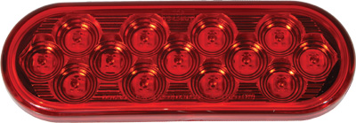 OVAL 13 LED RED